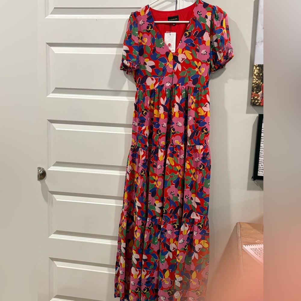 NWT Sugarlips Colorful Ruffled Dress